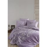 Clasy Tek Kişilik Saten Nevresim Takımı Pellini V2 Lila - Renkli - 160 x 200 cm