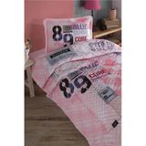 Clasy Tek Kisilik Yatak Ortusu Seti Denim V1 Pembe