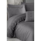 Clasy Valinor Gri Çift Kişilik %100 Pamuk Saten Nevresim Takımı - 200 x 220 cm