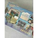 Claude Monet Gardeners House At Antibes Açık Mavi Kutu Defter Seti/hediye Set/notebook /bullet Journal