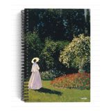 Claude Monet/Woman in the Garden, 1867 | Spiralli Defter 27 | A5 | Çizgili | 100 Sayfa | Okul (Düz)
