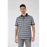 Claudio Campione Çizgili Polo Yaka Erkek T-Shirt - Minimalist Stil