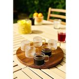 Clavera 6’lı Kulplu Cam Çay Kahve Espresso Bardak Fincan Seti 150 ml