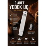 Claw 10 Adet Maket Bıçağı Yedek Ucu 9mm – Keskin Çelik Standart Falçata Ucu Kretuar Bıçağı Yedeği - Maket Bıcağı Ucu