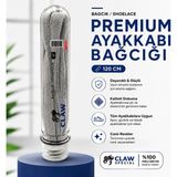 Claw Special Premium Yassı Ayakkabı Bağcığı 120 cm – Dayanıklı Spor ve Günlük Ayakkabı Bağcığı - Gri