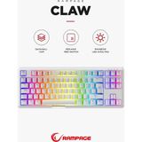 Claw Type-C Bağlantılı Tkl Red Switch Mekanik Rainbow Antighosting Türkçe Q Gaming Oyuncu Klavyesi Beyaz