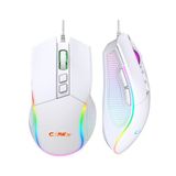 Claws Crossfire Air V1 Beyaz RGB Makrolu Şarjlı Optik Kablolu/Kablosuz Oyuncu Mouse