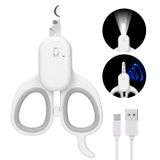claws & tails Köpek ve Kedi Tırnak Makası, LED ve UV Işığı, Kedi Halka Kurdu Tespiti için, Güvenlik Kilidi, Küçük Hayvanlar ve Küçük Cins için Evcil Hayvan Pençesi Düzeltici, USB Şarjlı Gri