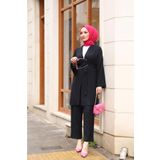CLB COLLECTION Kadın Bürümcük Kumaş Kuşaklı Kimono Takım