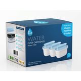 Cle Water Filter Su Filtresi Kartuşu Brita Maxtra Uyumlu, 3'lü Paket | 4 Aşamalı Filtrasyon, Aktif Karbon İçerir, İyon Değişim Reçinesi, Kireç ve Klor Giderir
