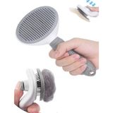 Clean Basmalı Kedi Köpek Oval Tarak - Gri
