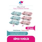 Clean & Cool Serisi Yüzey Temizleme Havlusu Orkide Dokunuşu 3x100, Manolya Ferahlığı 3x100 (TOPLAM 600 YAPRAK)