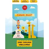 Clean Finger Paint Activity Cards - Silinebilir Parmak Boyası Aktivite Kartları - Fingerprint Acti
