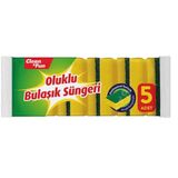 clean & fun Oluklu Bulaşık Süngeri 5'li 3 Paket