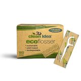 Clean Idea EcoFlosser - Tek Tek Paket - 180 Pena - Diş İpi Penası - Bitki Bazlı - Sürdürülebilir - Diş İpi Çubuğu