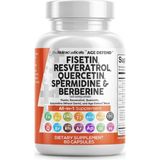 Clean Nutraceuticals Fisetin Quercetin Resveratrol With Spermidine Wheat Germ Extract - Berberine, Collagen, Rhodiola, Apigenin 60 Capsul - Aromasız