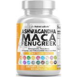 Clean Nutraceuticals Maca Root - Fenugreek - With Tongkat - Ginseng - Assists With Stress, Mood - Aromasız