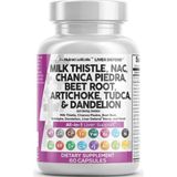 Clean Nutraceuticals Milk Thistle Na/c Chanca Piedra Beet Root Artichoke Dandelion Root Tudca 60 Capsules - Aromasız