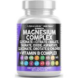 Clean Nutraceuticals (Özelsporcugıdaların'dan !!) Magnezyum Complex Magne Glycinate Citrate Malate Oxide Taurate Aspartate Orotate Mag Chloride, Zinc Copper Vitamin C B1 B2 B6 B12 90 Capsul. - Aromasız