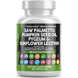 Clean Nutraceuticals Saw Palmetto Pumpkin Seed Oil Pygeum Sunflower Lecithin Stinging Nettle Cranberry 90 Caps - Aromasız
