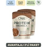 Clean Powders Protein Granola 300 gr Çikolata Parçacıklı 2 Adet