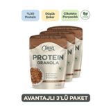 Clean Powders Protein Granola 300 gr - Çikolata Parçacıklı - ( 3 Adet )