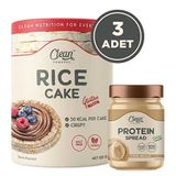 Clean Powders Protein Spread Fındık Kreması + 3'lü Pirinç Patlağı Kombinasyonu Aromasiz