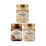 Clean Powders Proteinli Fındık Ezmesi - Çikolatalı Fındık Kreması - Fıstık Ezmesi Karma Set 3'Lü