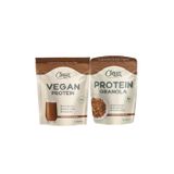 Clean Powders Vegan Protein 600 Gr Çikolata - Protein Granola 300 Gr Çikolata Parçacıklı 2'li Set