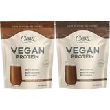 Clean Powders Vegan Protein 600 Gr - Kahve - Çikolata 2'li Set