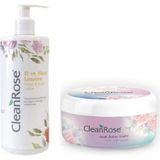 Clean Rose Gül Özlü El ve Vücut Losyonu 400 ml + Ayak Bakım Kremi 125 ml