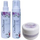 Clean Rose Gül Özlü Sıkılaştırıcı Tonik + Yüz Temizleme Köpüğü + Dudak Balm - Cilt Temizleme Ve Bakım Seti