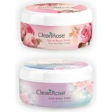 Clean Rose Gül Özlü Yüz ve Boyun Kremi 125 ml + Ayak Bakım Kremi 125 ml