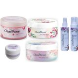 Clean Rose Vazelin 90 Ml+dudak Balm 25 Ml+el Ve Vücut Kremi 125 Ml+ayakkremi 125 Ml+tonik+temizleme Köpüğü