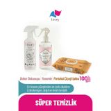 Clean & Shine Serisi Yüzey Temizlik Misti Bahar Dokunuşu 500 ml| Clean & Fresh Serisi Yasemin Oda Kokusu 500 ml| Clean & Cool Serisi Yüzey Temizleme Havlusu Portakal Çiçeği Işıltısı 1x100(100 Yaprak)