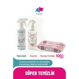 Clean & Shine Serisi Yüzey Temizlik Misti Mavi Esinti 500 ml | Clean & Fresh Serisi Yasemin Oda Kokusu 500 ml |Clean & Cool Serisi Yüzey Temizleme Havlusu Manolya Ferahlığı 1x100(100 Yaprak)