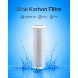 Cleanara Cto Blok Karbon Filtre – Spun Filtre Kartuş - 1 Adet