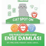 Cleanimal Kedi Dış Parazit Ense Deri Damlası / Bit, Pire ve Kene Karşıtı Doğal Koruma Damlas�