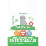 Cleanimal Kedi Dış Parazit Ense Deri Damlası | Bit, Pire ve Kene Karşıtı Doğal Koruma Damlası 5x1 ml