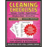 CLEANING CHECKLISTS • For Regular & Deep Cleaning Use (100): Professional Home Cleaning Business Checklist System | 100 Cut Out/Tear Out House ... Homes, Condos, & Apartments | 8.5x11 Inches