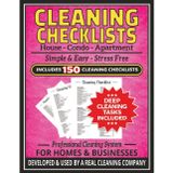 CLEANING CHECKLISTS • For Regular & Deep Cleaning Use (150): Professional Home Cleaning Business Checklist System | 150 Cut Out/Tear Out House ... Homes, Condos, & Apartments | 8.5x11 Inches