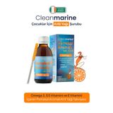 Cleanmarine Çocuklar İçin Omega 3 Krill Yağı – Portakal Aromalı Sıvı Takviye 150 ml
