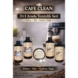 cleanova Espresso & Kahve Makinesi Temizleme Seti 5’li | Kireç, Süt ve Yağ Temizleyici