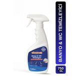 cleanox Ultra Güçlü Tuvalet/WC-Banyo Temizleyici ve Kireç Çözücü Okyanus Kokulu Sprey 750 ml
