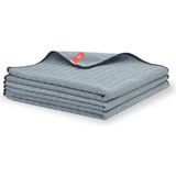 Cleanshe Mikrofiber Çok Amaçlı Mutfak Temizlik Bezi 3'lü Set 40X40cm Leke ve Koku Tutmaz - Gri - Standart