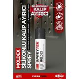 Cleanturk Spreytek Moldex Silikon Sprey | Sürtünme Azaltıcı, Kalıp Ayırıcı, Çok Amaçlı Yağlayıcı - 400 ML