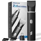 Cleanwise Burun Kılı Kesme Makinesi 2'si 1 Arada Tıraş Makinesi, Bacaklar, Göğüs, Koltuk Altı, Kasık, Burun ve Kulaklar Için Ağrısız Şarj Edilebilir Vücut Tıraş Makinesi, 2 Hassas Tarak, Su Geçirmez