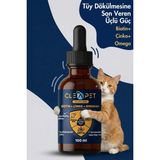 Cleapet Kedi Damla Tüy Dökülme Engelleyici Biotin Çinko ve Omega 3-6-9 100 ml Tüm Yaş Grupları İçin