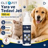 CleaPet Kedi ve Köpek Deri Bakım Jeli 150 ml Hassas Bölge Onarıcı Nemlendirici Tahriş Sonrası Yatıştırıcı Cilt Konfor Formülü