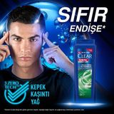 Clear 3x485 ml Men Kepeğe Karşı Etkili Ferahlatıcı Mentol Etkili Şampuan